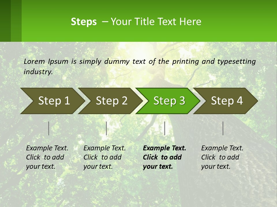 A Tree With The Sun Shining Through It PowerPoint Template