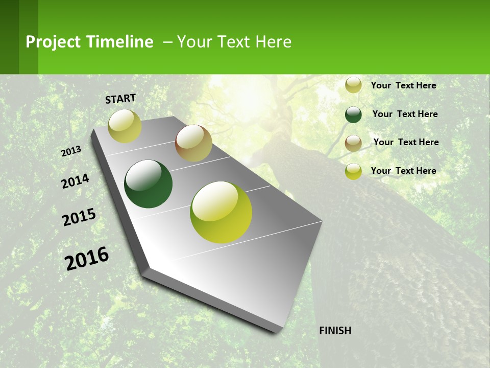 A Tree With The Sun Shining Through It PowerPoint Template