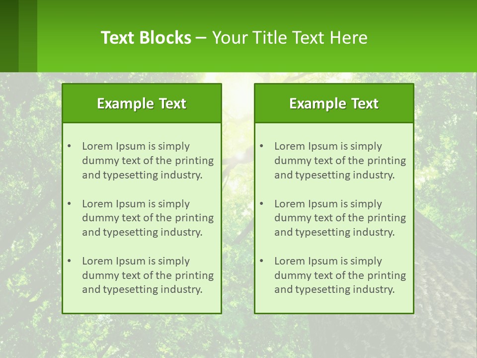 A Tree With The Sun Shining Through It PowerPoint Template