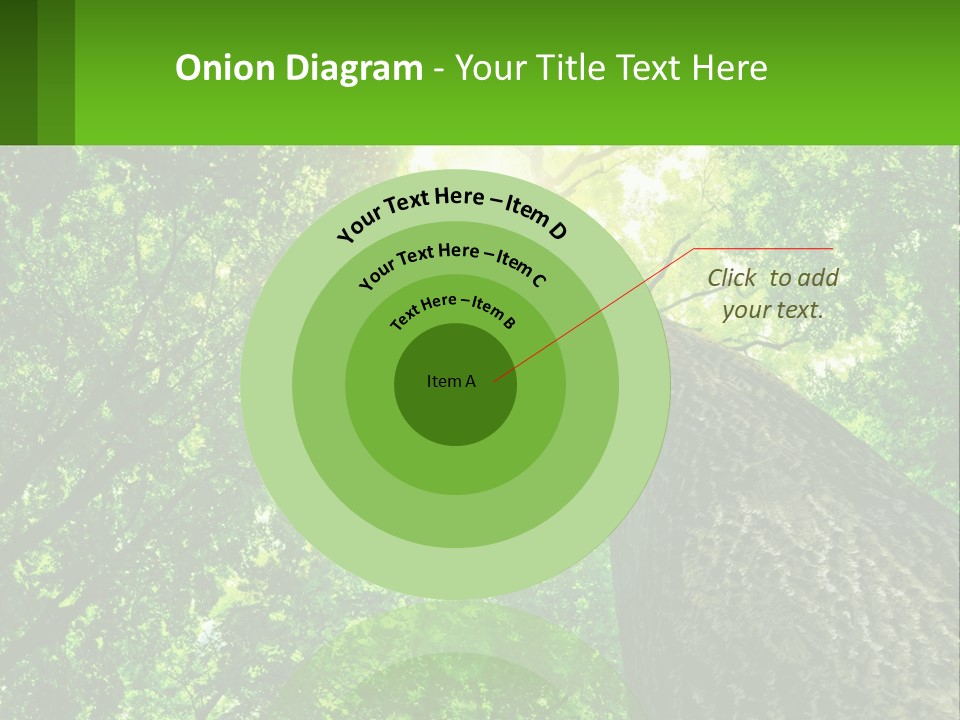 A Tree With The Sun Shining Through It PowerPoint Template