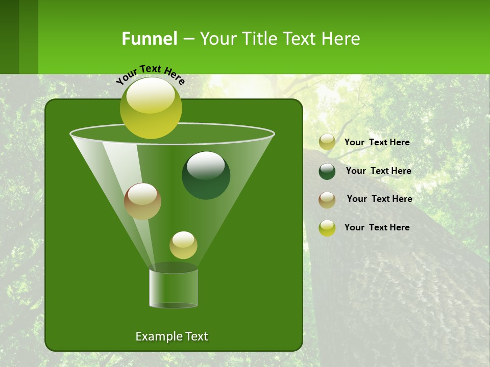 A Tree With The Sun Shining Through It PowerPoint Template
