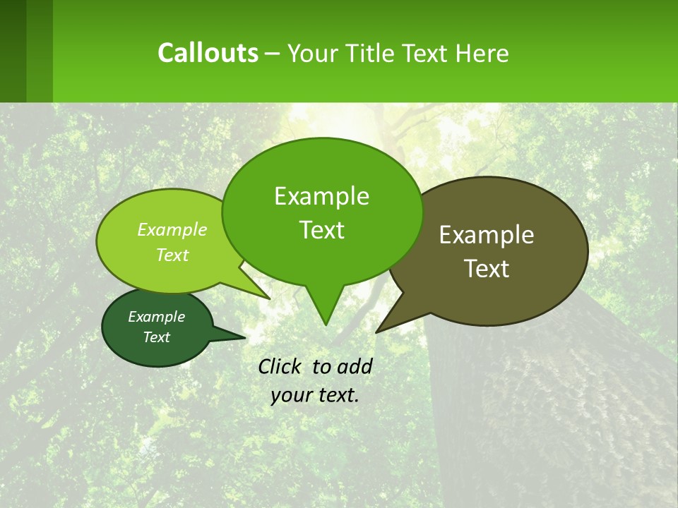 A Tree With The Sun Shining Through It PowerPoint Template