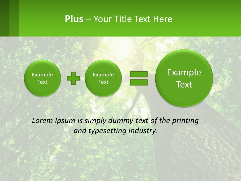 A Tree With The Sun Shining Through It PowerPoint Template