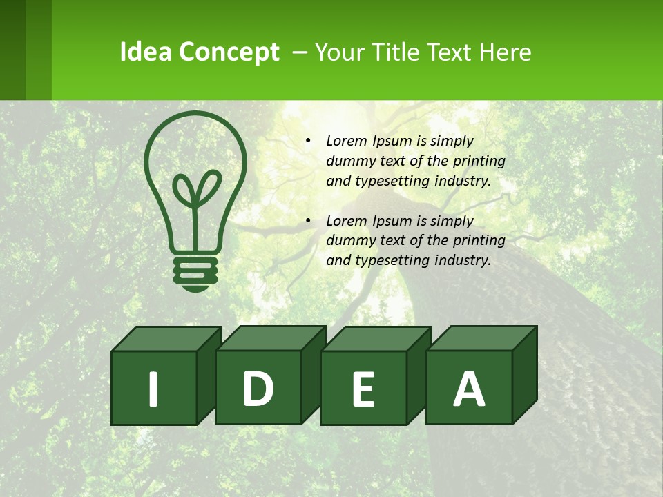 A Tree With The Sun Shining Through It PowerPoint Template