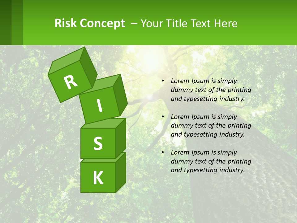 A Tree With The Sun Shining Through It PowerPoint Template
