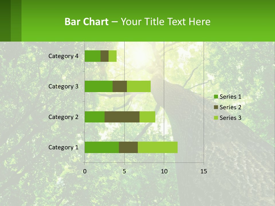 A Tree With The Sun Shining Through It PowerPoint Template