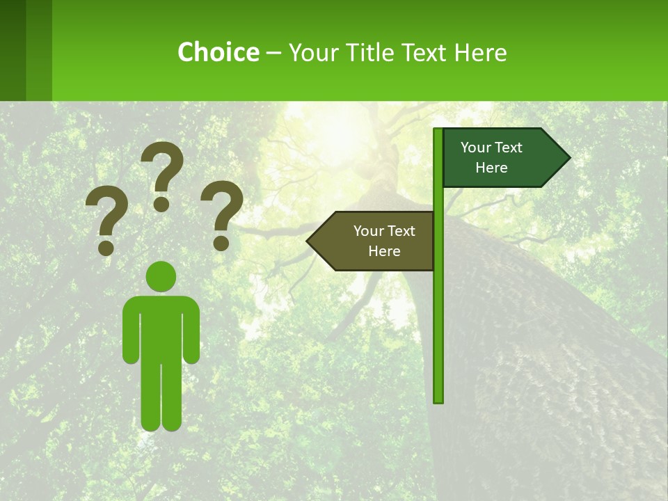 A Tree With The Sun Shining Through It PowerPoint Template