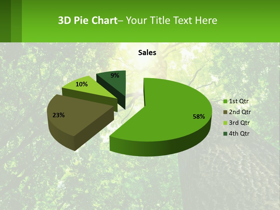 A Tree With The Sun Shining Through It PowerPoint Template
