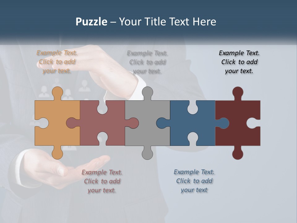 A Man In A Business Suit Holding Out His Hands PowerPoint Template