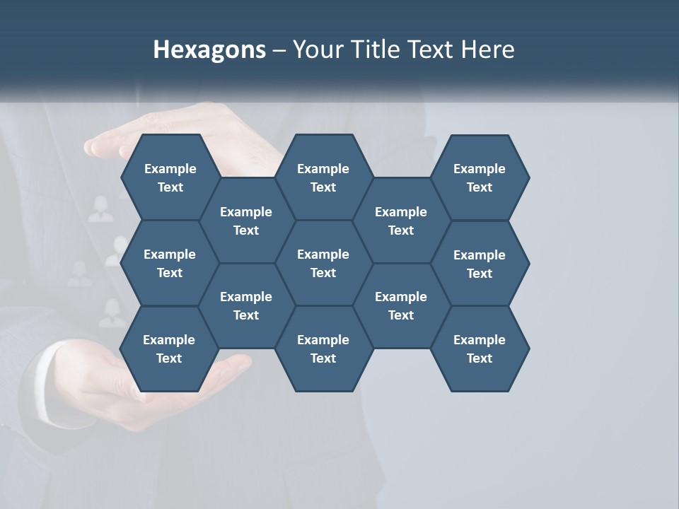 A Man In A Business Suit Holding Out His Hands PowerPoint Template