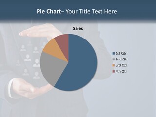 A Man In A Business Suit Holding Out His Hands PowerPoint Template