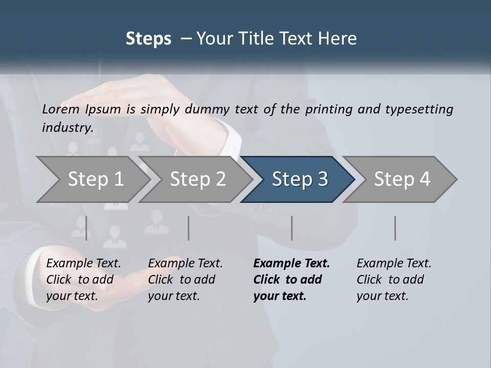 A Man In A Business Suit Holding Out His Hands PowerPoint Template