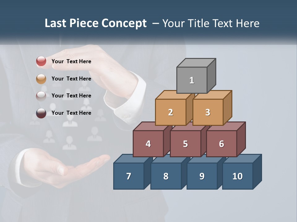 A Man In A Business Suit Holding Out His Hands PowerPoint Template