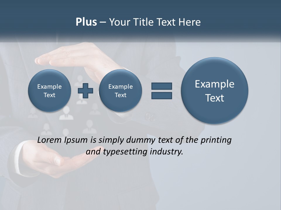 A Man In A Business Suit Holding Out His Hands PowerPoint Template