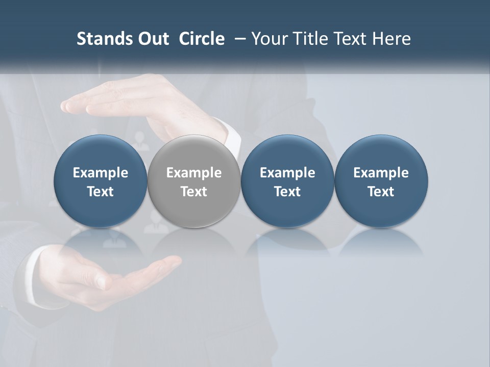A Man In A Business Suit Holding Out His Hands PowerPoint Template