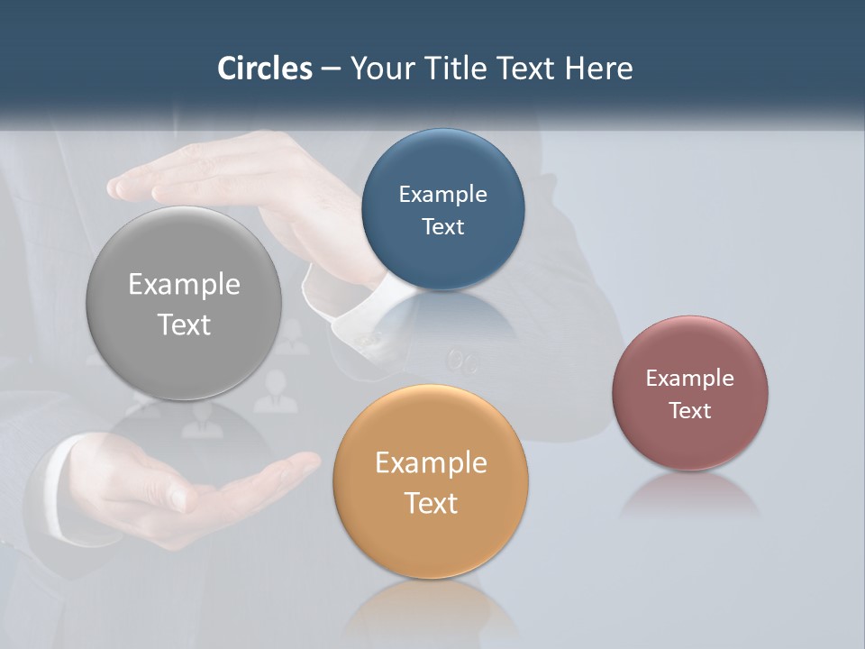 A Man In A Business Suit Holding Out His Hands PowerPoint Template