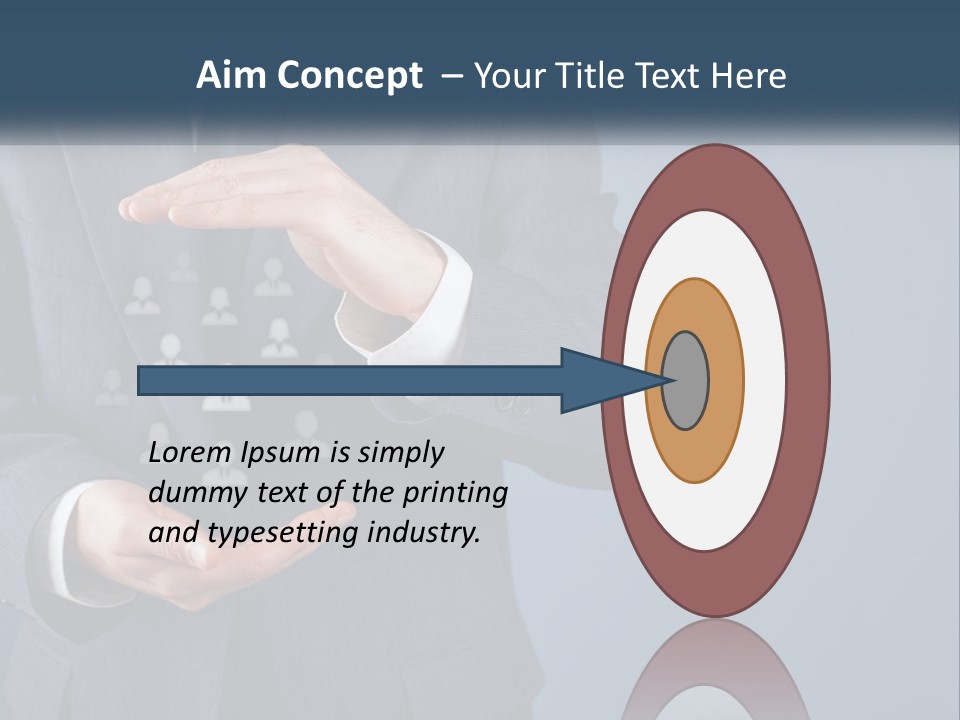 A Man In A Business Suit Holding Out His Hands PowerPoint Template