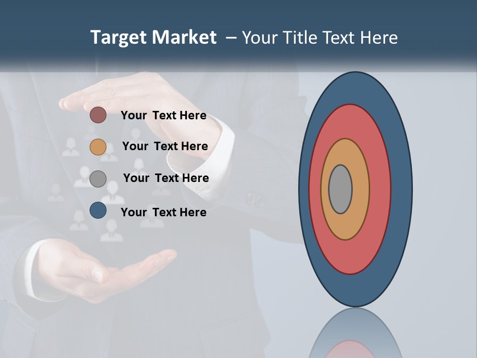 A Man In A Business Suit Holding Out His Hands PowerPoint Template