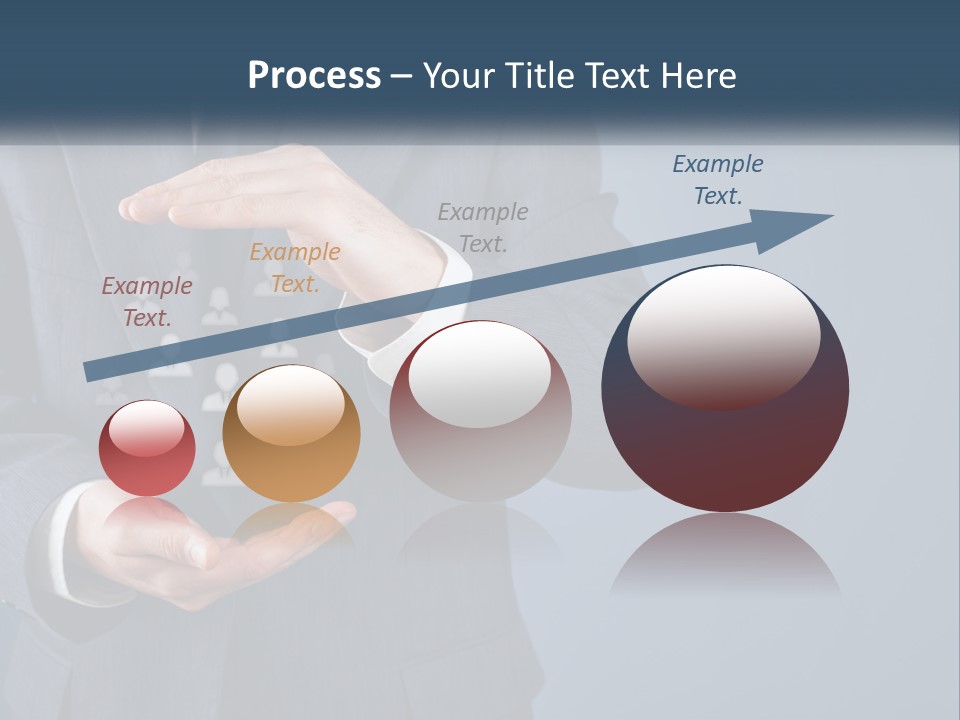 A Man In A Business Suit Holding Out His Hands PowerPoint Template
