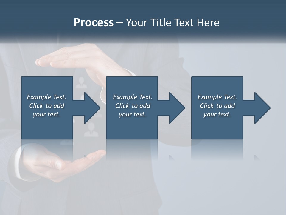 A Man In A Business Suit Holding Out His Hands PowerPoint Template