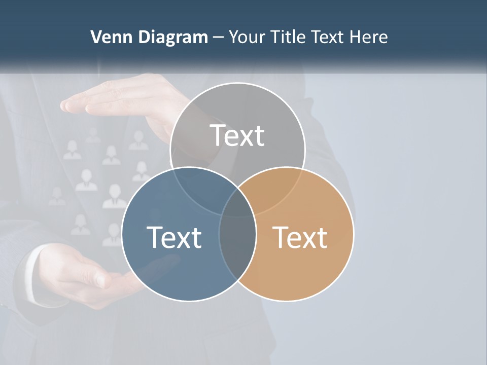A Man In A Business Suit Holding Out His Hands PowerPoint Template