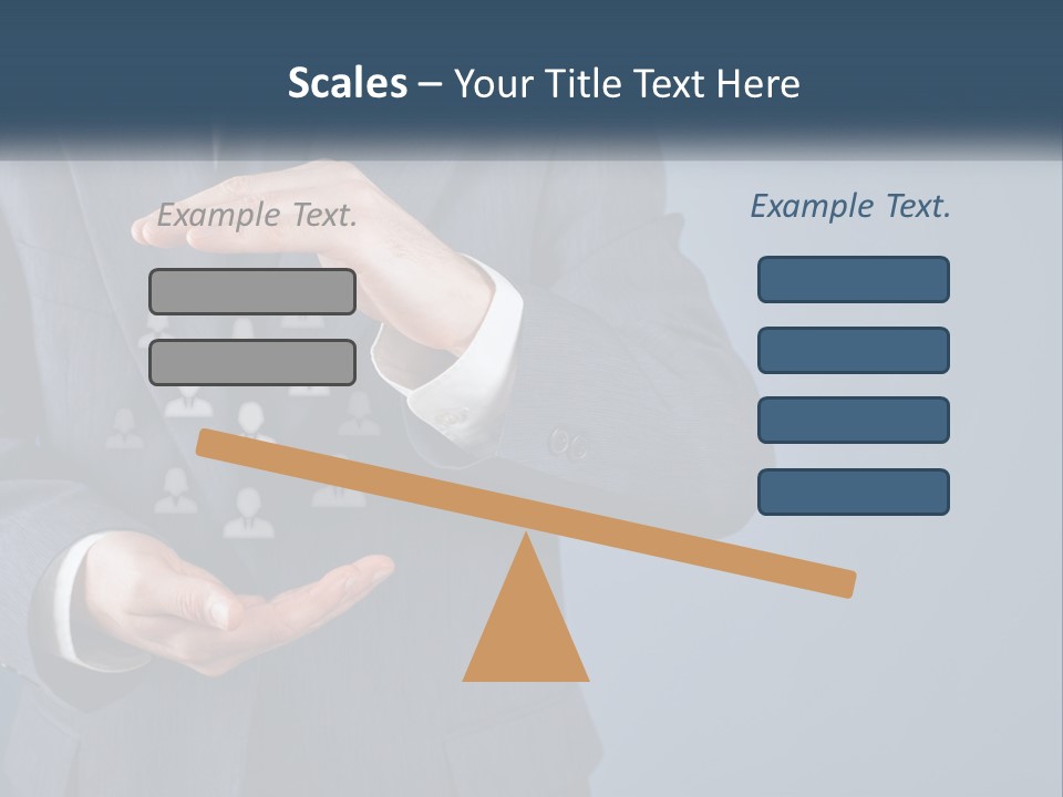 A Man In A Business Suit Holding Out His Hands PowerPoint Template