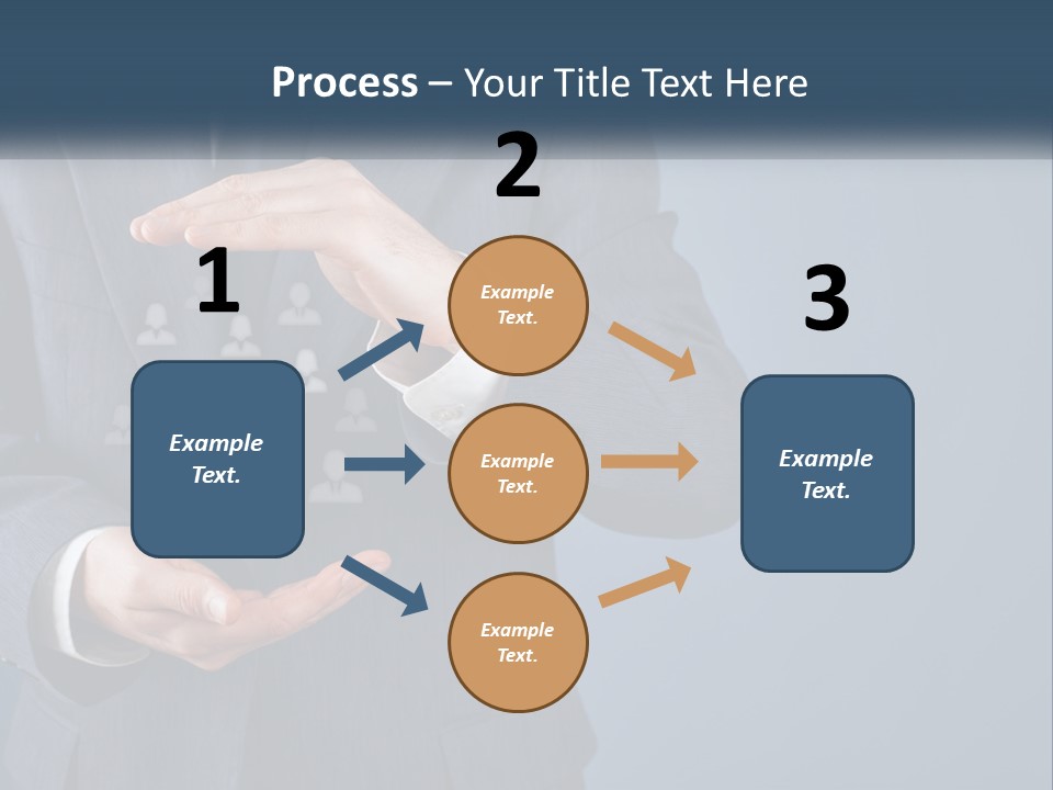 A Man In A Business Suit Holding Out His Hands PowerPoint Template