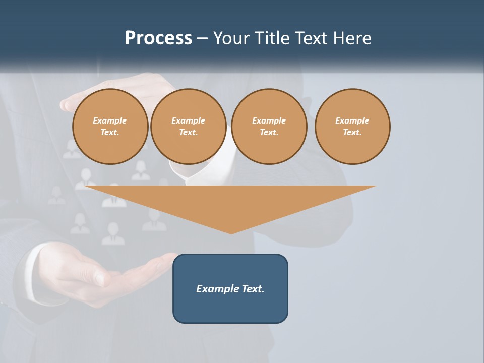 A Man In A Business Suit Holding Out His Hands PowerPoint Template