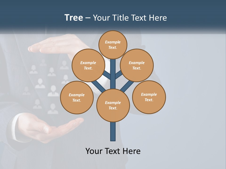 A Man In A Business Suit Holding Out His Hands PowerPoint Template