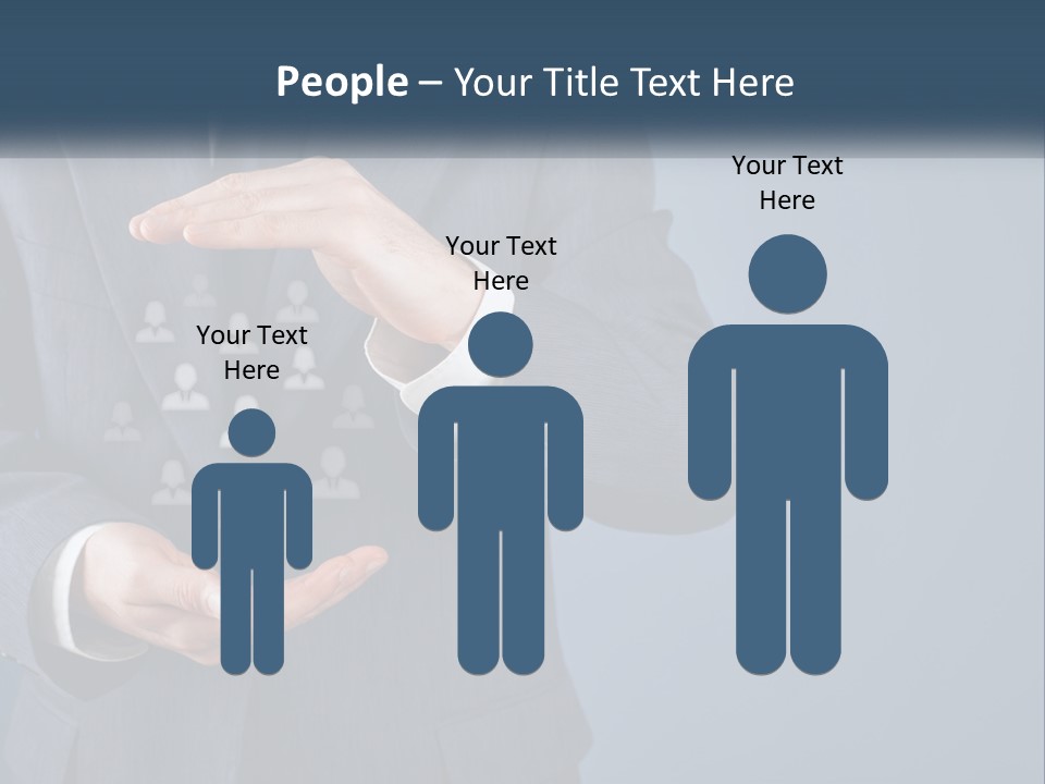 A Man In A Business Suit Holding Out His Hands PowerPoint Template