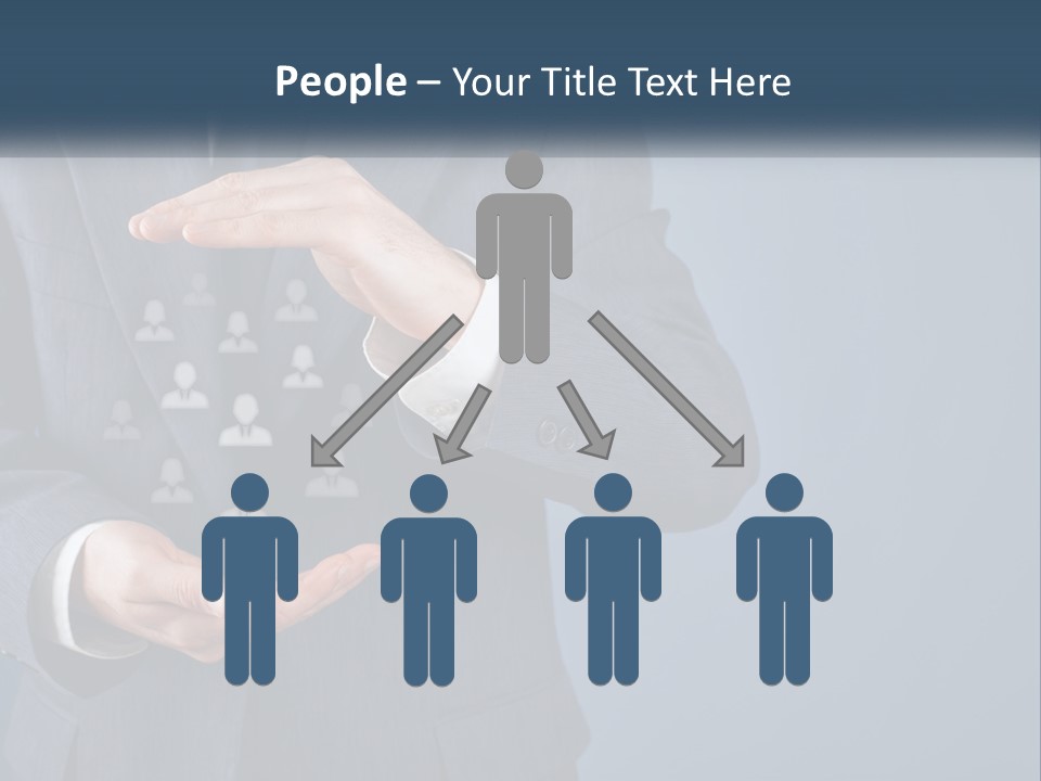 A Man In A Business Suit Holding Out His Hands PowerPoint Template