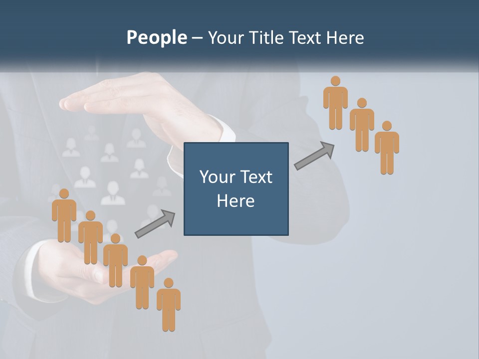A Man In A Business Suit Holding Out His Hands PowerPoint Template