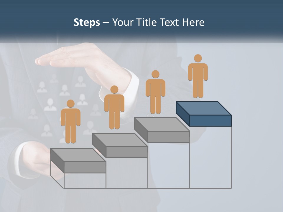 A Man In A Business Suit Holding Out His Hands PowerPoint Template
