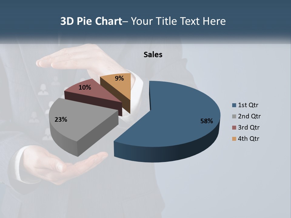 A Man In A Business Suit Holding Out His Hands PowerPoint Template
