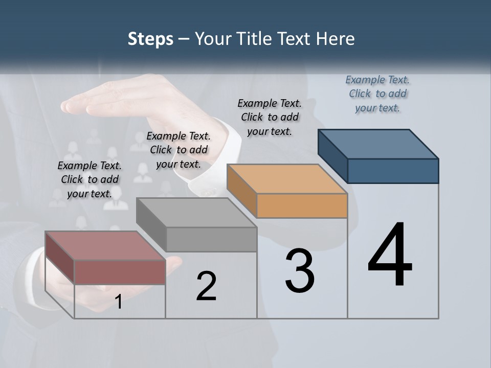 A Man In A Business Suit Holding Out His Hands PowerPoint Template