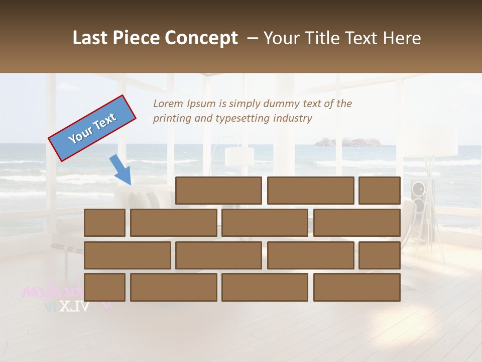 A Living Room Filled With Furniture And A Large Window PowerPoint Template