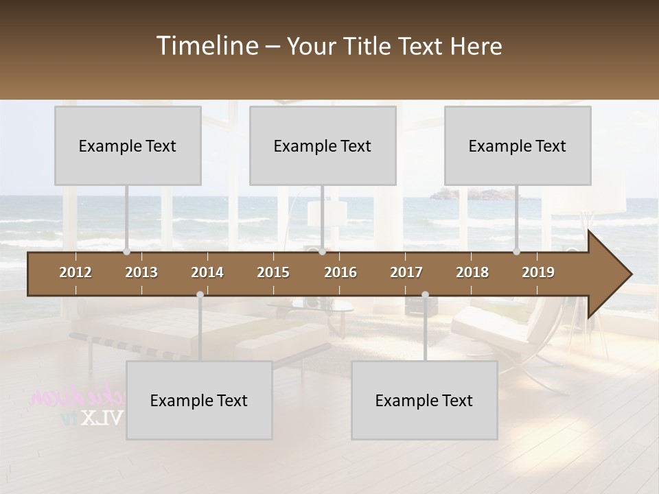A Living Room Filled With Furniture And A Large Window PowerPoint Template