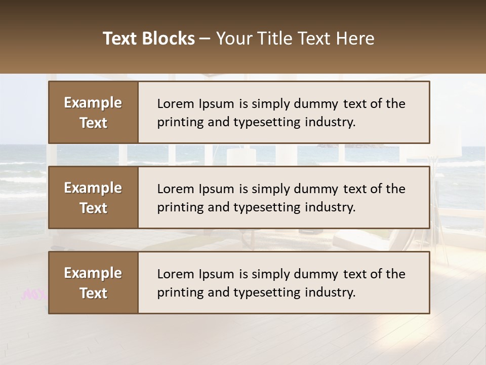 A Living Room Filled With Furniture And A Large Window PowerPoint Template