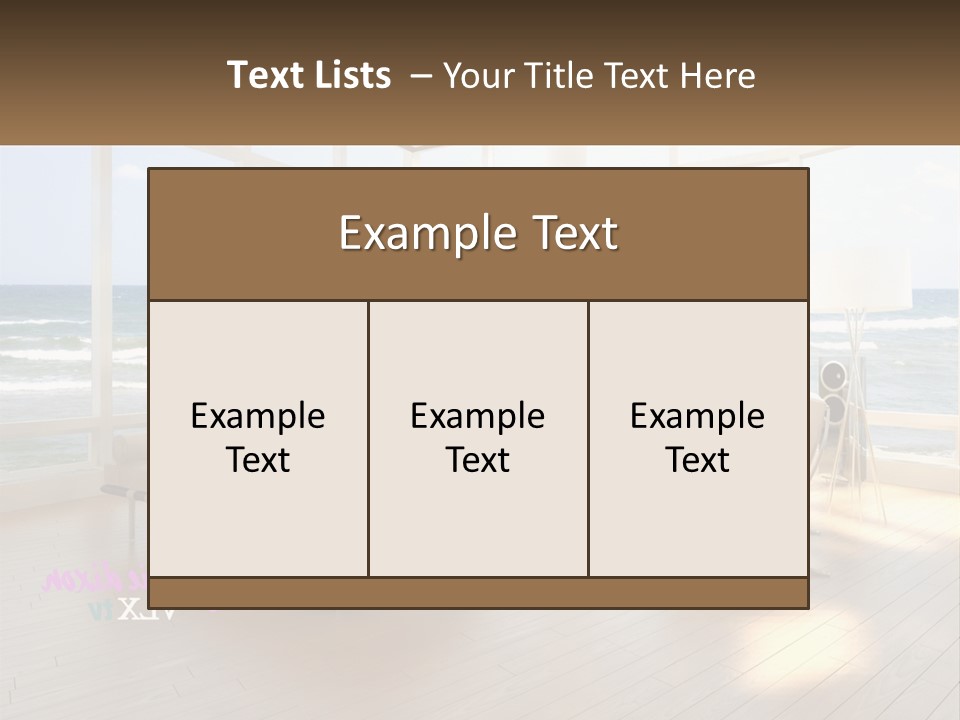 A Living Room Filled With Furniture And A Large Window PowerPoint Template