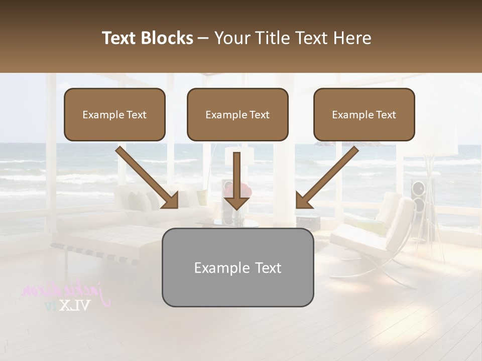 A Living Room Filled With Furniture And A Large Window PowerPoint Template