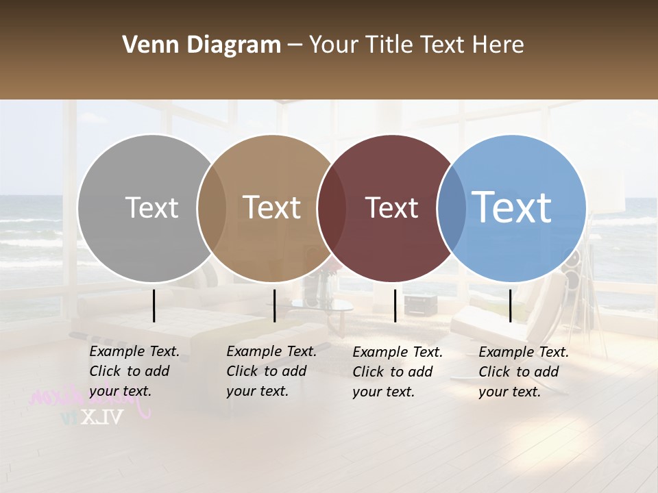 A Living Room Filled With Furniture And A Large Window PowerPoint Template