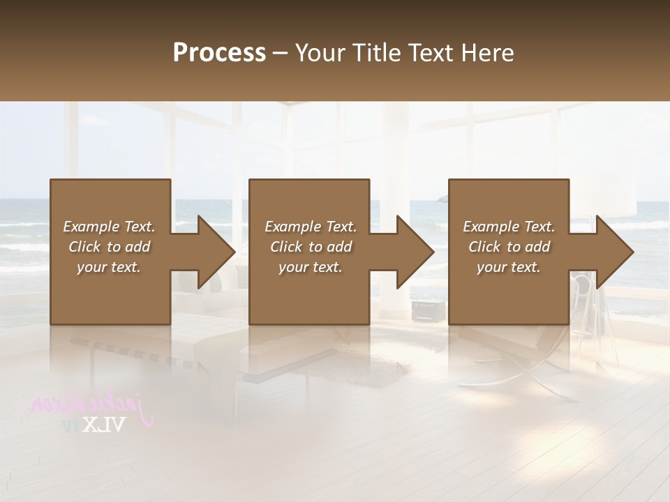 A Living Room Filled With Furniture And A Large Window PowerPoint Template