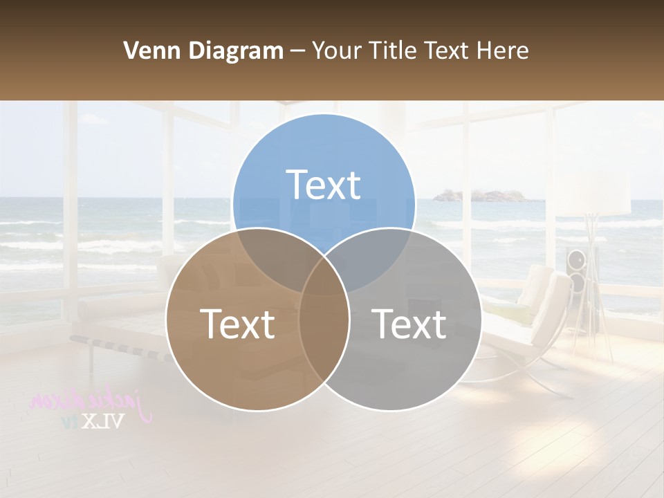 A Living Room Filled With Furniture And A Large Window PowerPoint Template