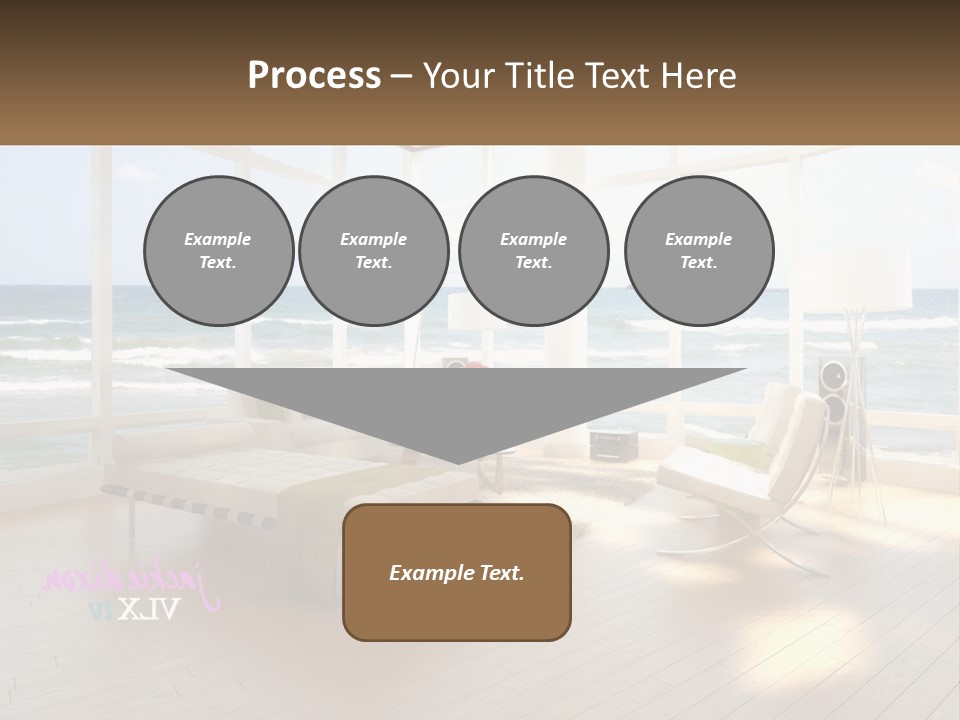A Living Room Filled With Furniture And A Large Window PowerPoint Template