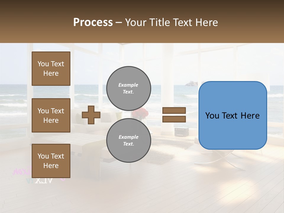 A Living Room Filled With Furniture And A Large Window PowerPoint Template