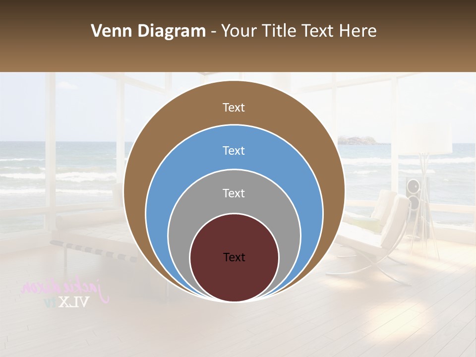 A Living Room Filled With Furniture And A Large Window PowerPoint Template