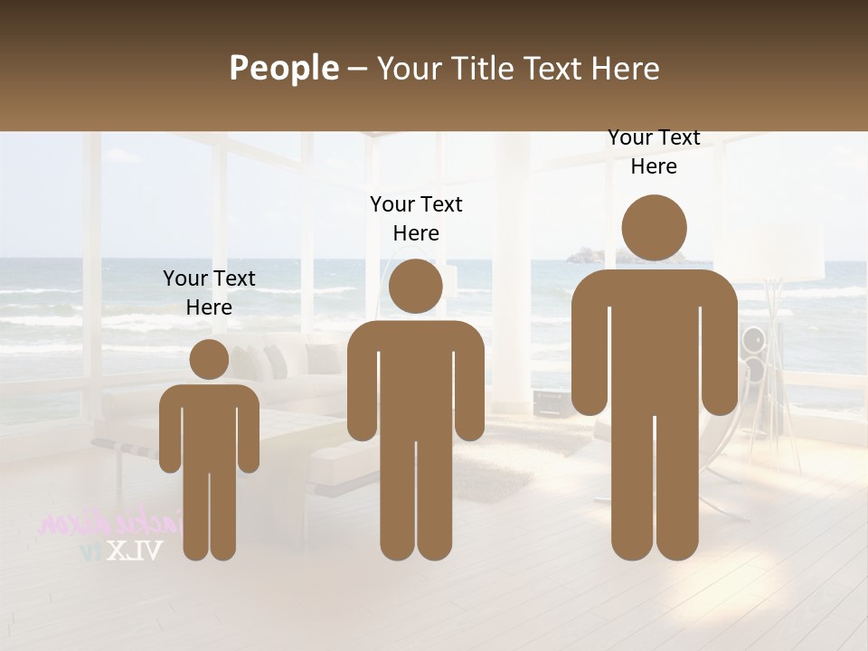 A Living Room Filled With Furniture And A Large Window PowerPoint Template