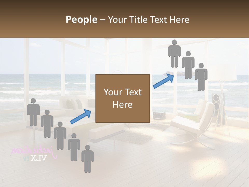 A Living Room Filled With Furniture And A Large Window PowerPoint Template