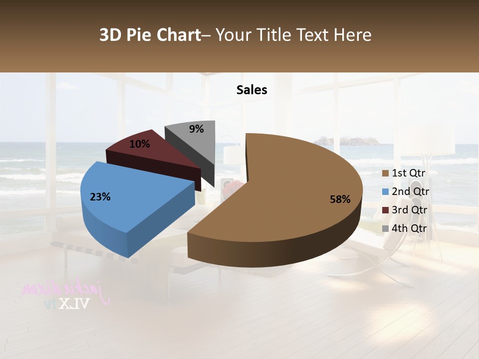 A Living Room Filled With Furniture And A Large Window PowerPoint Template