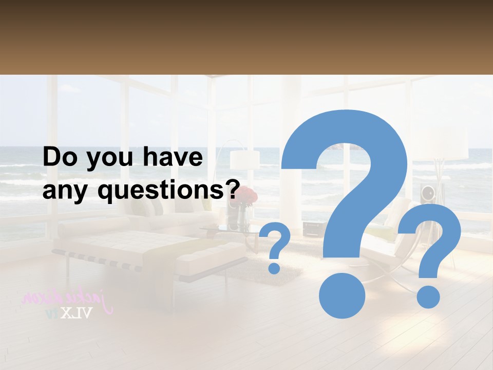 A Living Room Filled With Furniture And A Large Window PowerPoint Template